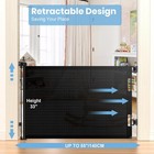 33 x55  Retractable Baby Gate With Auto-lock For Stairs  Mesh Dog Gate And Child