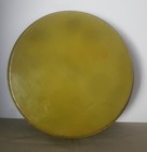 Vintage Decorated Ware Metal Round Serving Tray Hand Stensiled 