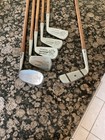 Antique Hickory Wood Shaft Spalding Kroflite Sweet Spot 6 Club Iron Set Golf Clu