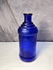 Antique Quart Size Cobalt Blue Glass Inkwell Feb  16th 1886 Si-84