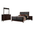 Coaster Carlton 4-piece Wood Eastern King Panel Bedroom Set In Cappuccino