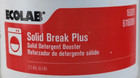 Ecolab 6116009 Solid Break Plus Laundry Detergent Booster 6 Lb