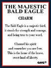 Ganz  majestic Bald Eagle  Pocket Token Charm W poem Card Very Detailed 1 1 8 