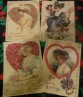 Set Of 16  Large Vintage victorian  ladies Of Valentines  From Postcard Images