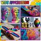 Airbrush Paint Set - 54 Colors  Thinners For Model  Car  Fabric  Metal Art