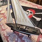 Vintage Wooden Model Yacht  Sail Boat- 24  Tall X 19    Long