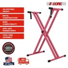 5 Core Keyboard Stand Dual X Shape Adjustable Foldable Key Board Pianos Stands