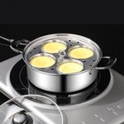 Egg Poacher Pan  Poached Egg Pan Stainless Steel Egg Pan With 4 Cups Egg Cook   