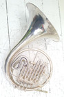King Model 1158 Single Bb With Slide To A French Horn Serial  445528 With Case