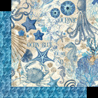 Graphic 45  ocean Blue  8x8 Paper Pad Fish Shells 24 Sheets  Htf Scrapjack s Pl 