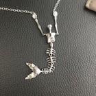 Vivienne Westwood Necklace Silver Skull Skeleton Mermaid Ariel In Box