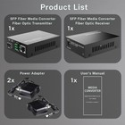 2 Pack Gigabit Ethernet Fiber Media Converter  Open Sfp Slot  Rj45 To 1000bas   