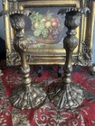 Candlesticks  Antique French Gothic Bronze Candle Holders