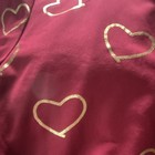 Red gold Heart Print V-neck Long Sleeve Blouse Polyester Xl Basic