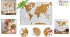 17x22 Scratch Off World Map  Political Design For Travelers And Adventure Lovers