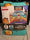 Garfield Kids Full Bedding Set Lot  Reversible Comforter  Sheets  Throw  Pillow