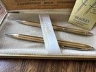 Vintage Bradley Pen   Pencil Set Gold Tone Original Box   Paperwork Included Usa