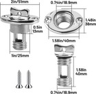 Marine Drain Plug Kit  Stainless Steel Boat Plug  Oval Garboard Silver