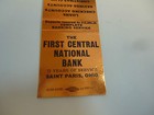 1960 Vintage Matchbook Cover First Central National Bank   Saint Paris Oh