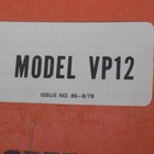 Ditch Witch Vp12 Trencher Cable Plow Parts Manual Catalog List Book Operators