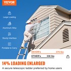 Vevor Telescoping Ladder Aluminum Extension Step 10 5 Ft Multi-purpose Portable