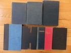 Lot Of 7 Antique Vintage Books Black Covers Library Decor Props Free Shipping