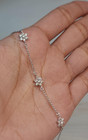 14k White Gold Round Cut Natural Diamond Best Women s Flower Daily Wear Bracelet