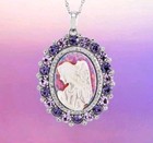 Guardian Angel Mother Preal Crystal Pendant 925 Sterling Silver 18  Necklace F39