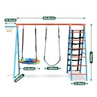 550lbs Metal Playground Swing Set For Kids Swingset Outdoor Backyard Playset