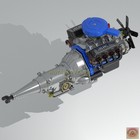 1 8-1 24 Scale Ford 302  3d Resin Printed Kit With  Ford C4 Automatic Trans