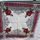 Vintage Printed Startex Dish Towel Or Runner  Floral Design 26x31   
