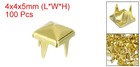 100 Pcs Pyramid Rivets For Clothing  4mm 4-jaw Square Rivets  Gold