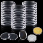 50 Coin Holders Capsules 40 6mm Silver Dollar Silver Eagles Collectors With Box
