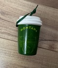 Mega Rare Starbucks Montana 2017  Christmas Hot To Go Cup Ornament Green White