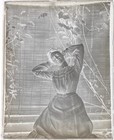 Antique Glass Plate Negative   Victorian Woman In Seductive Pose