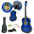 38  Acoustic Wooden Guitar Beginners With Guitar Case Strap Tuner And Pick