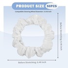 50pcs Upgraded Disposable Steering Wheel Covers With Elastic Disposable White