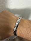 Magnetic Therapy Tungsten Link Bracelet  Tone Inlay For Wrist