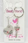 2pcs Key Heart Metal With Match Keychain Gift Key Chain Bag Key Ring Pendant