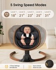Electric Baby Swing With 5 Speed Modes 3 Timer Settings Built-in Songs Bluetooth