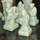 Antique Chinese Jade Stone Soapstone  figural Chess Set Asian 32 Pc Rare