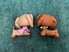 2x Pet Shop Lps Dachshund 640 932 Tan Brown Dog Puppy Kids Gift Wiener Dog