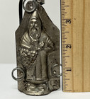 Vintage Antique Saint Nick Santa Claus Bag Chocolate Candy Christmas Mold Tin