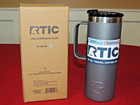Rtic 20 Oz Stainless Steel Road Trip Travel Cup  Mug  Leak-resistant Lid  Gray