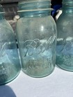 Ball Perfect Mason Lot Of 6 Blue Glass Jar Bottles  1   2