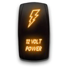 12 Volt Power - Laser Etched 5-pin Double Pole Single 12 Volt Power Orange