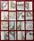 Latvia 1920 Variety Collection Mint Set Used Surcharge Printed On Brown Banknote