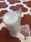50 Clear Plastic Disposable Food Storage Condiment Container Lids For 2 Oz Cups