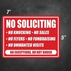 No Soliciting Door Window Sign 7x5 Vinyl Sticker Decal Business Do Not Knock
