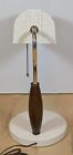 Retro Mid-century Banker s Style Desk Lamp  Teak Plastic Metal